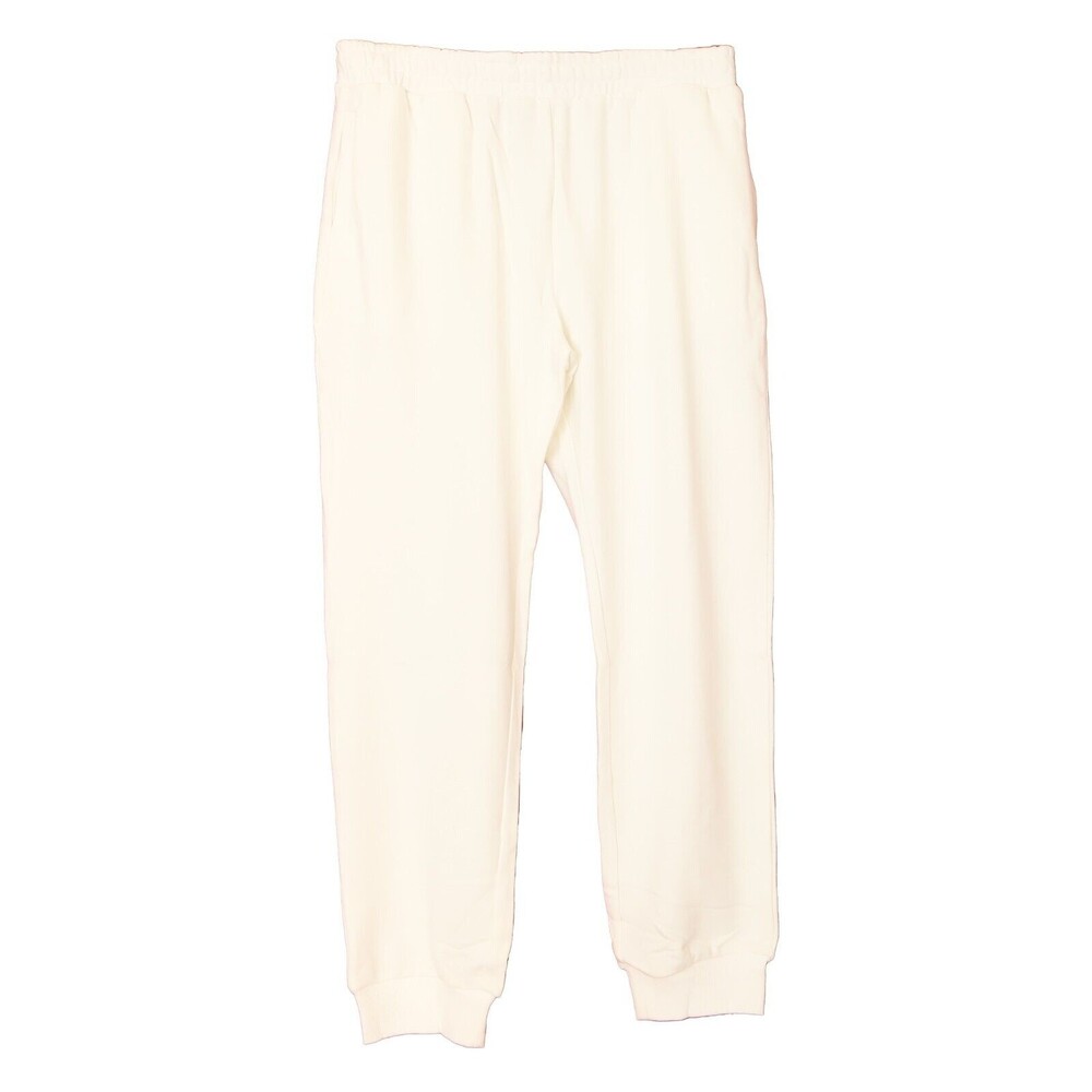 Naked Wardrobe Jogger Tracksuit Size L Hidden Drawstring Elastic Waist White B33